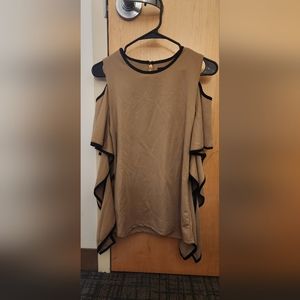 Beige coloured semi formal top.